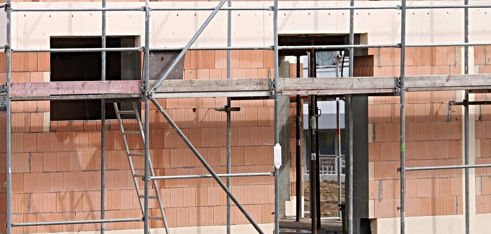 A house in the process of being built