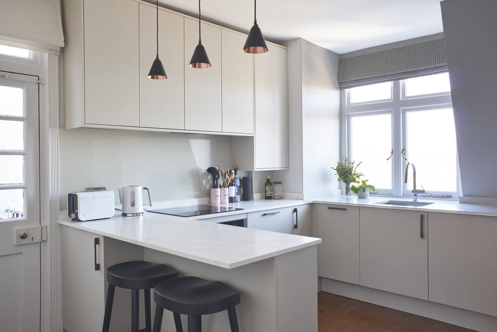 A white kitchen
