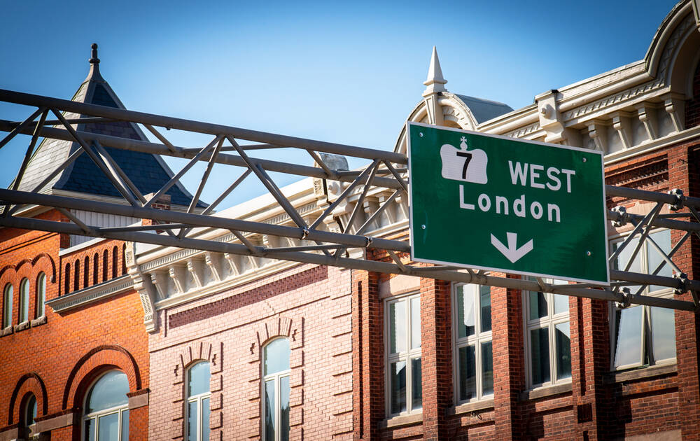 A sign for West London